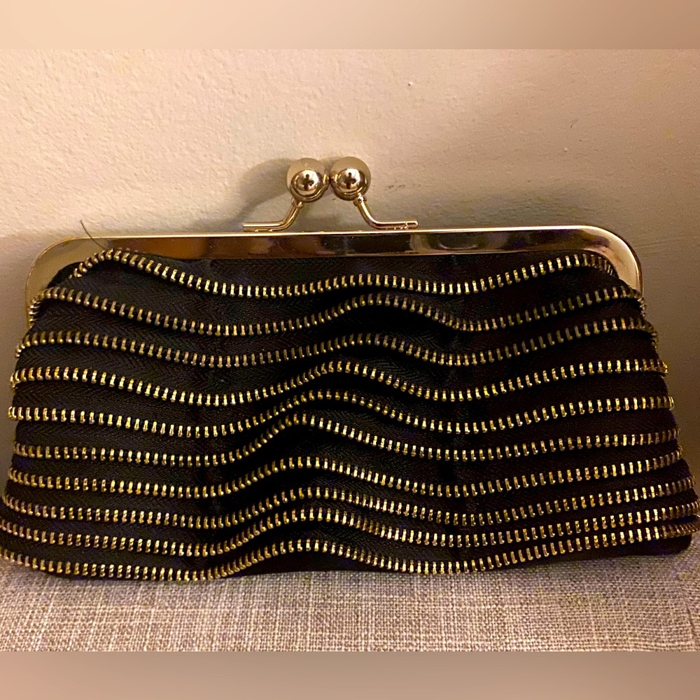Black and gold clutch